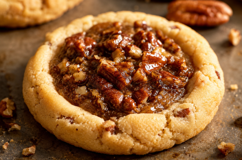 Pecan Pie Cookies with Spiced Pecans