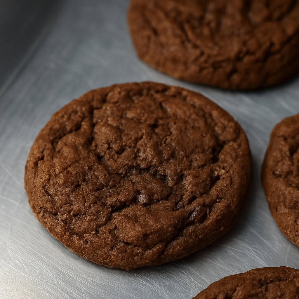 Soft chocolate cookie base for Buckeye Cookies